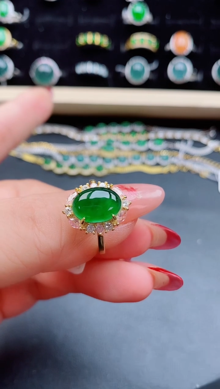 【闪购商品】翡翠戒指银S925镶嵌321321