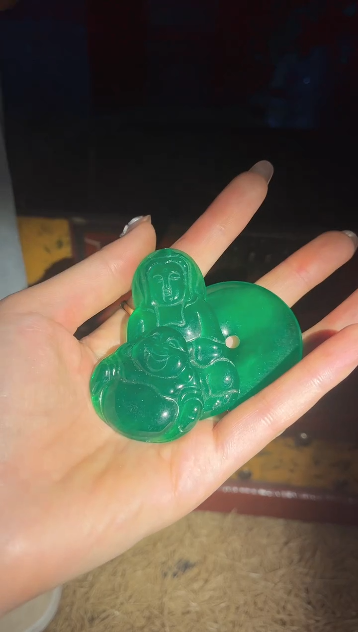 【闪购商品】【闪购商品】绿色笑佛和观音和平安扣