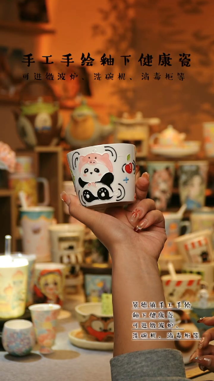 【闪购商品】杯景德镇高温釉下彩&A046