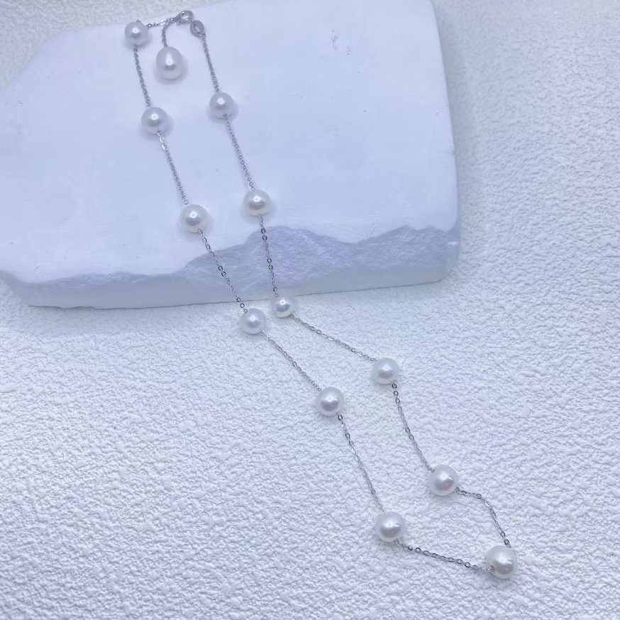 【臻雅珠宝】淡水珍珠S925银满天星项链