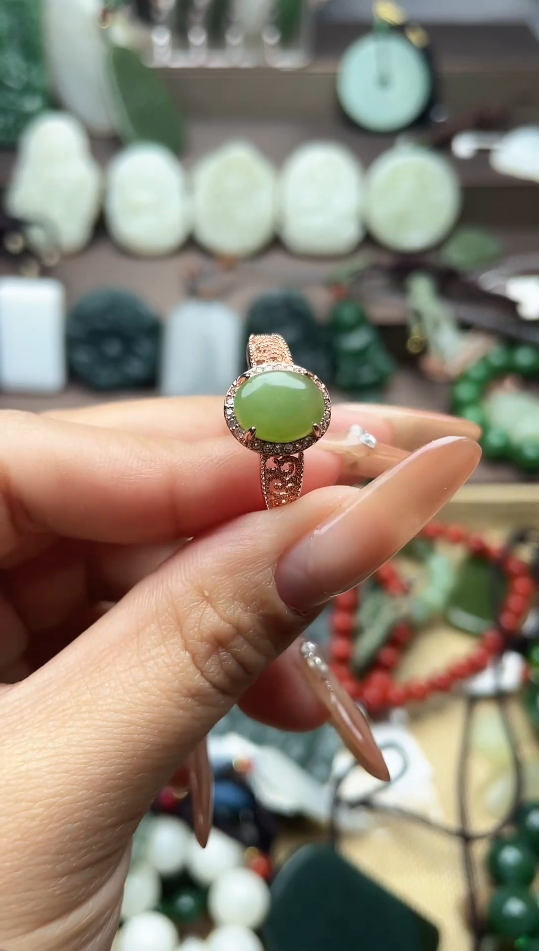 颈饰银S925镶嵌和田玉和田玉吊坠多样性拍一发一