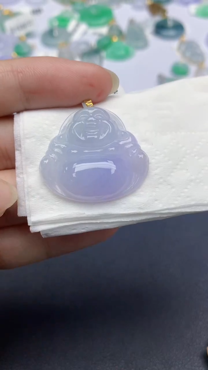 翡翠18K金镶嵌颈饰天然缅甸a货翡翠百元以上9元证书费自理