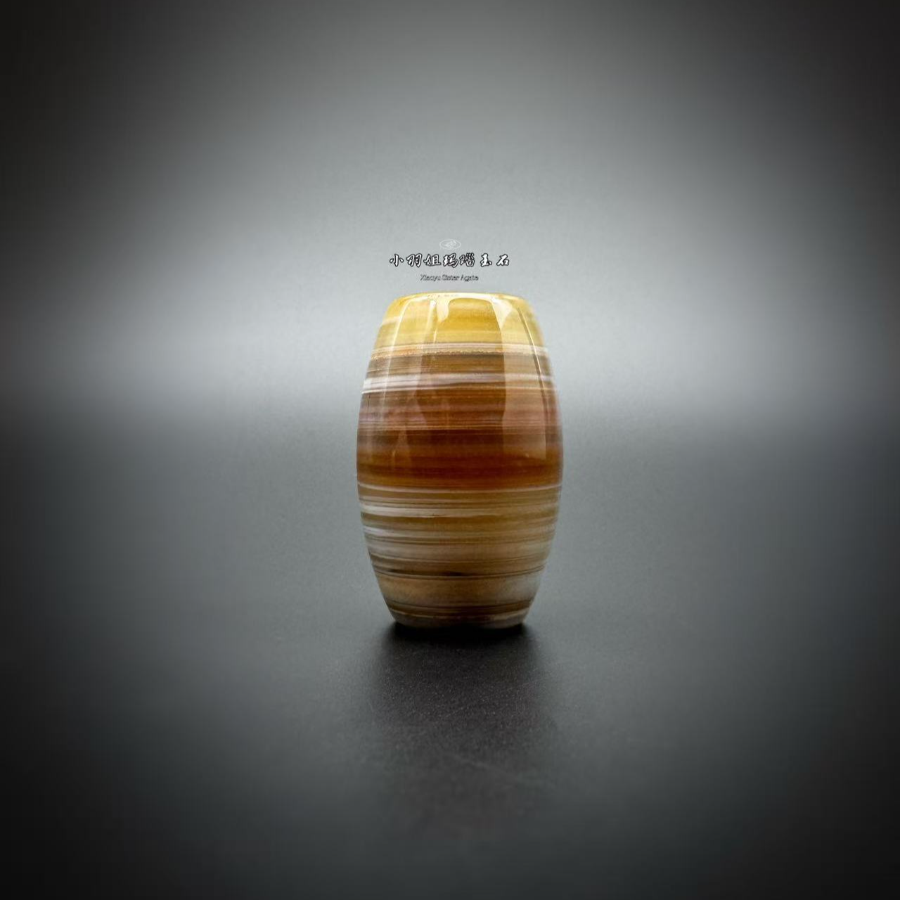 缠丝玛瑙满线橄榄珠 尺寸 20.5*32