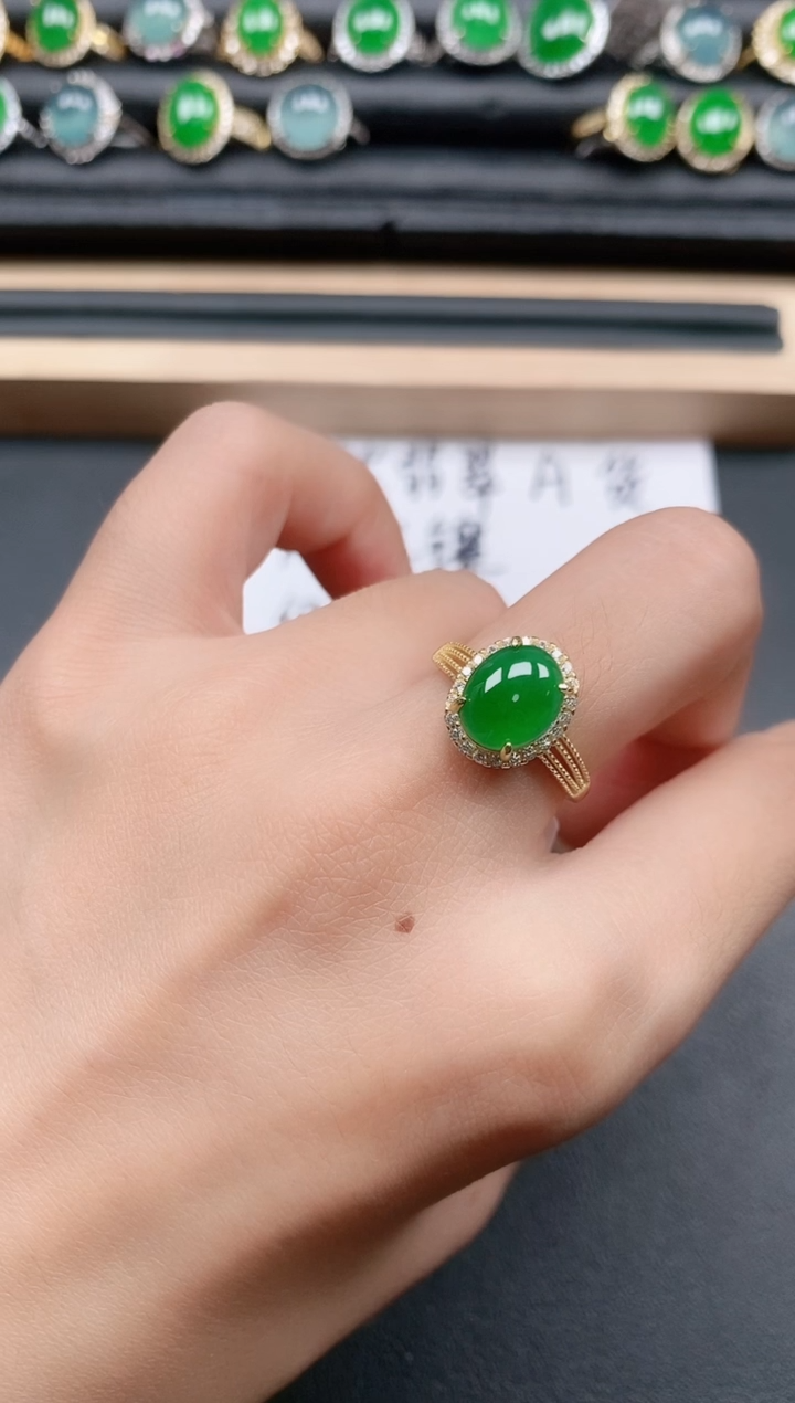 翡翠戒指银S925镶嵌1111111111
