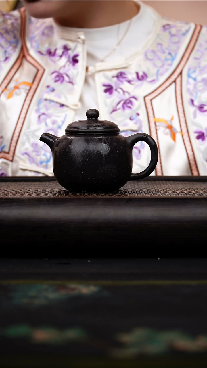 茶壶紫砂黑段砂 匏樽 200cc