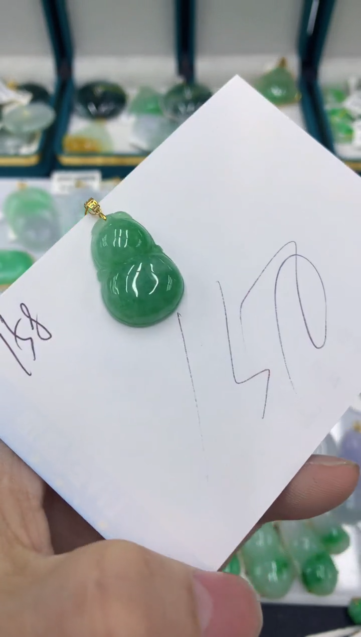 【闪购商品】翡翠颈饰18K金镶嵌1111111111