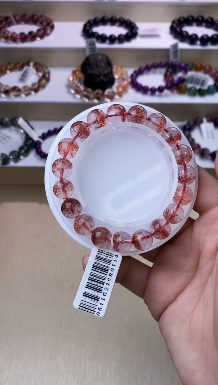 【闪购商品】水晶手链未镶嵌芬达金草莓单圈10m+