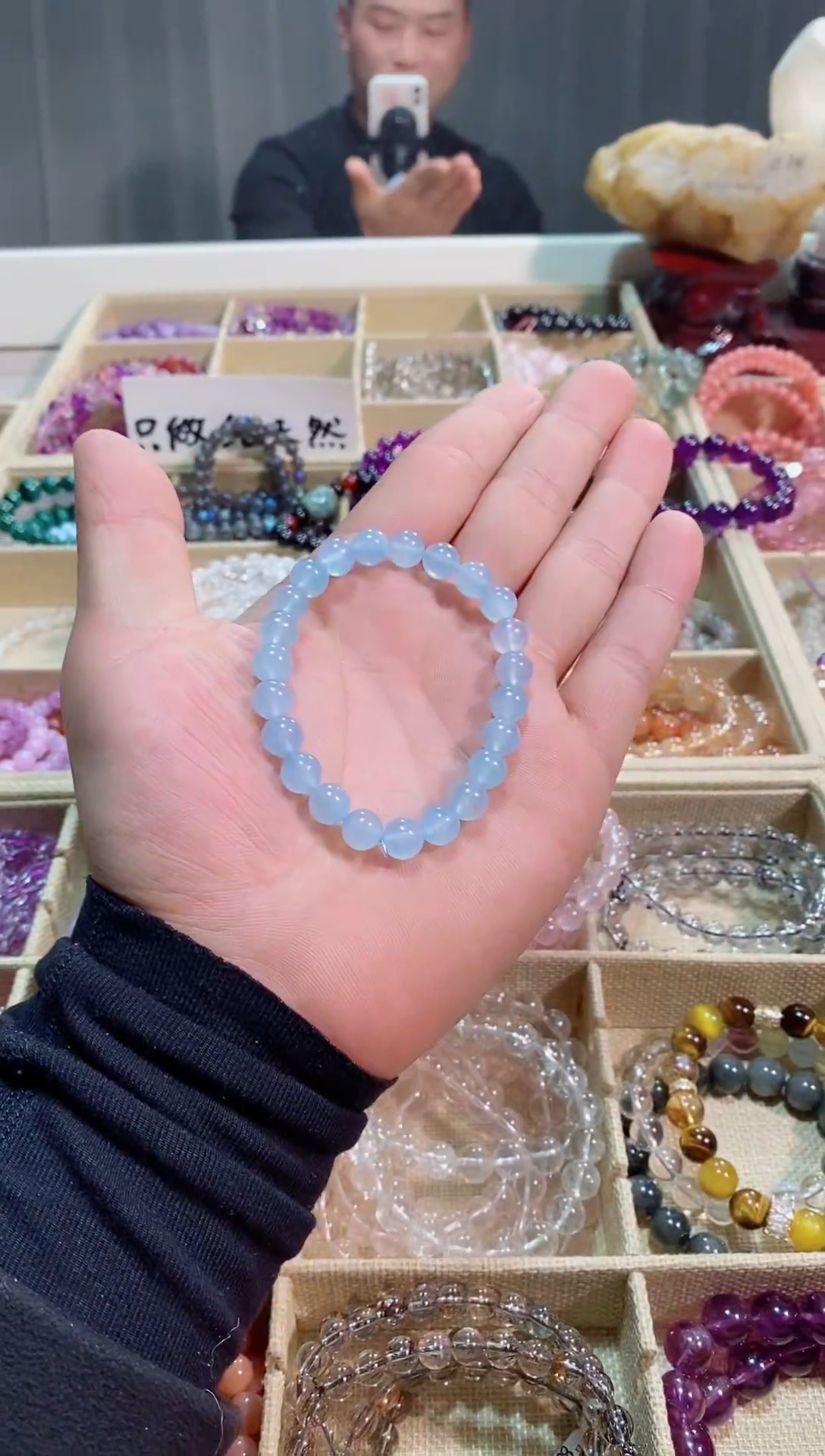 【闪购商品】水晶手链未镶嵌海蓝宝8M+（多样性发其一）