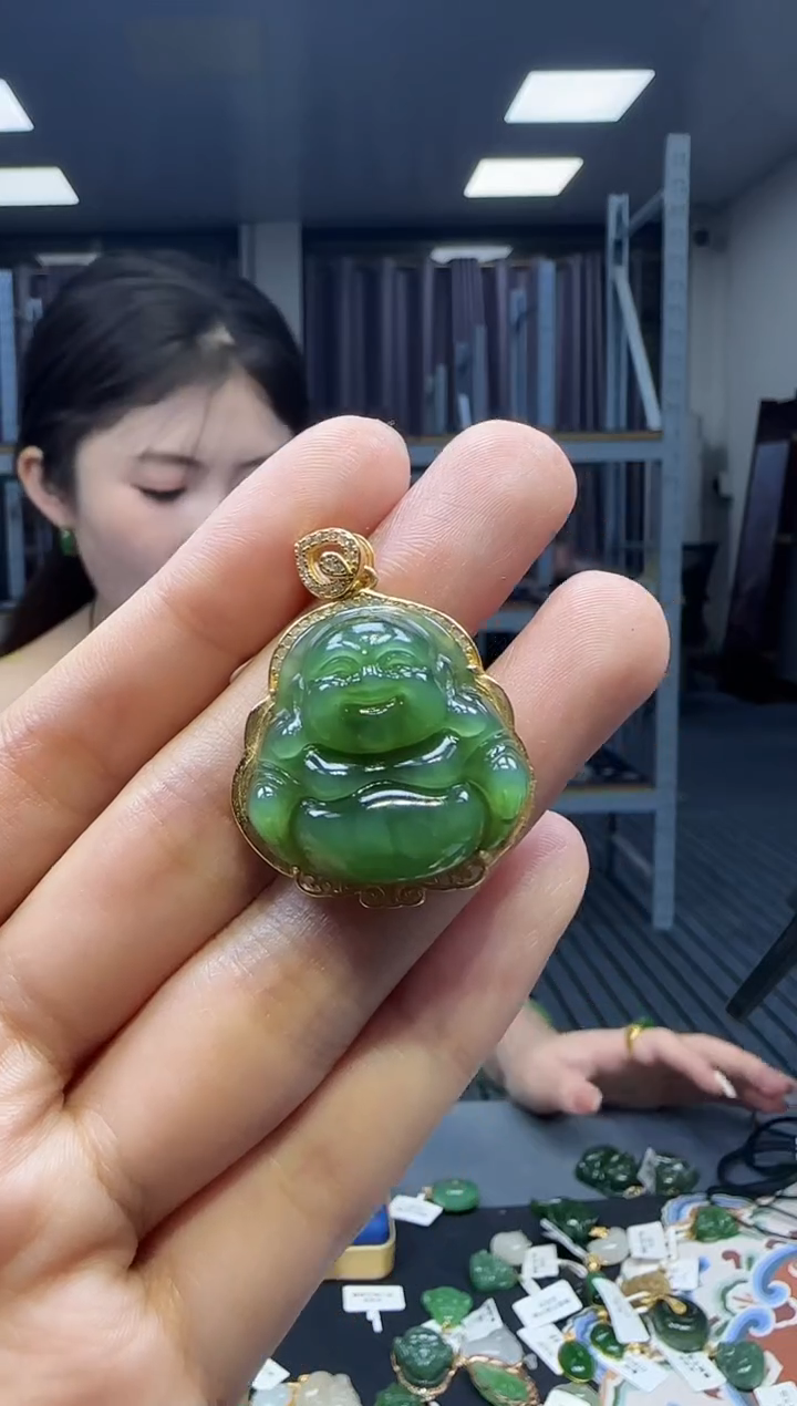 和田玉银S925镶嵌挂件1