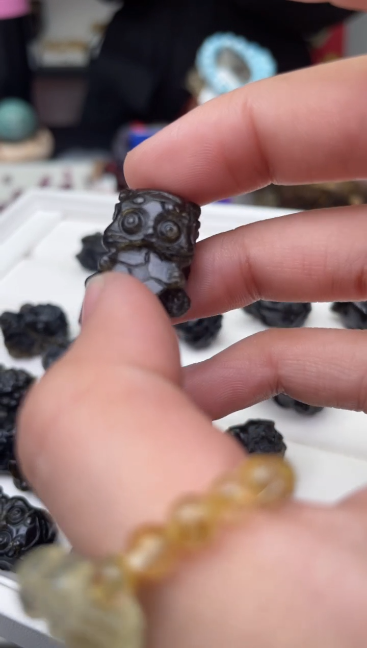 【闪购商品】黑曜岩颈饰未镶嵌18a多样性发其一/1.22/1个