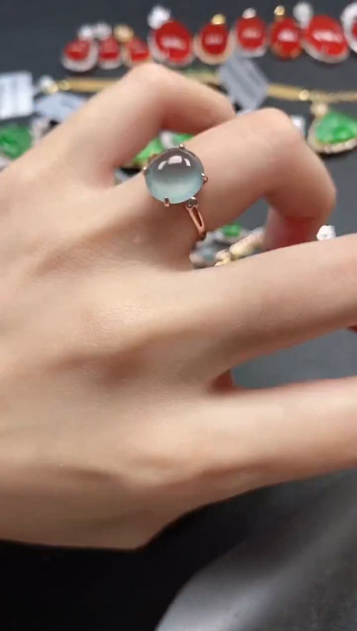 银S925镶嵌戒指翡翠51511