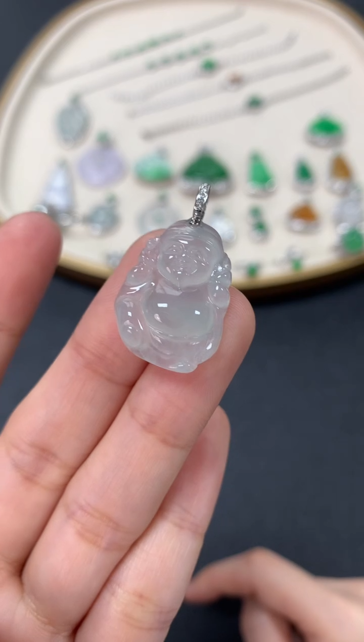 【闪购商品】翡翠吊坠(不含链)18K金镶嵌680
