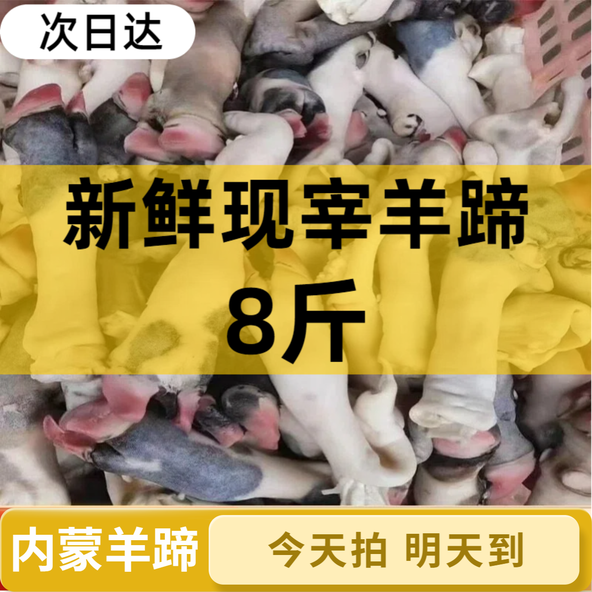 新鲜羊蹄子（带箱9斤）生羊蹄带筋带骨现杀生羊蹄麻辣羊蹄羊肉