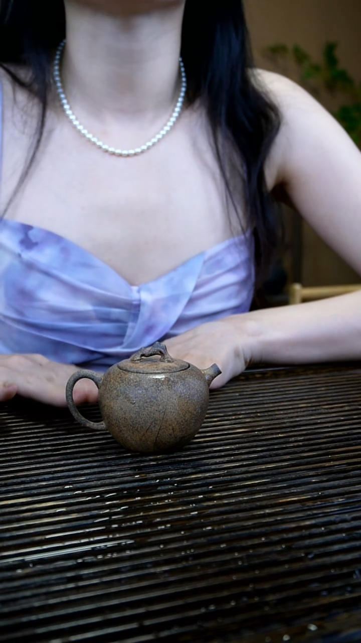 静悟斋老岩泥 黄泥段 苹果小圆满壶