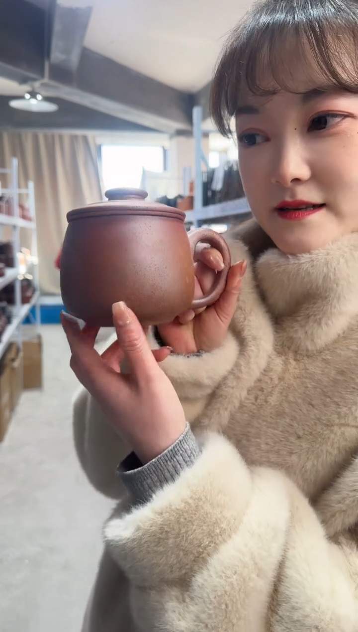 【闪购商品】紫砂盖杯紫砂盖杯龙骨金沙光素三件套