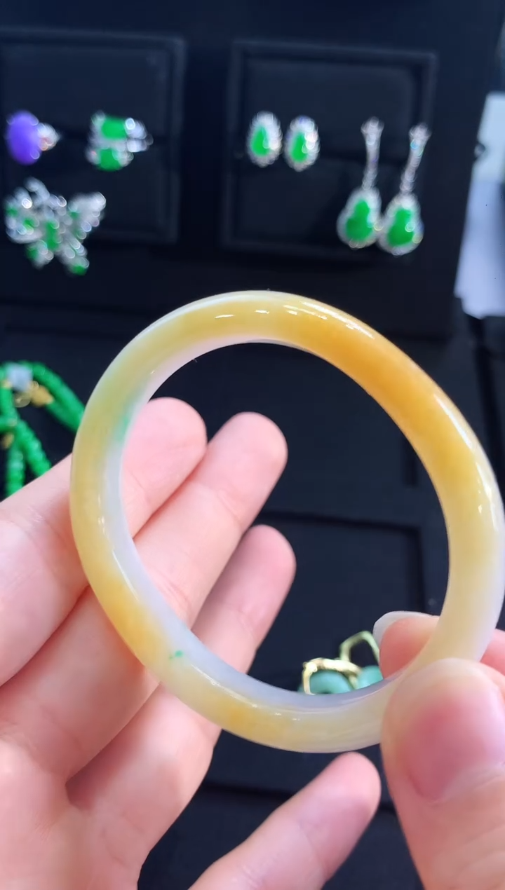 【闪购商品】翡翠手镯未镶嵌手镯52（贵妃）