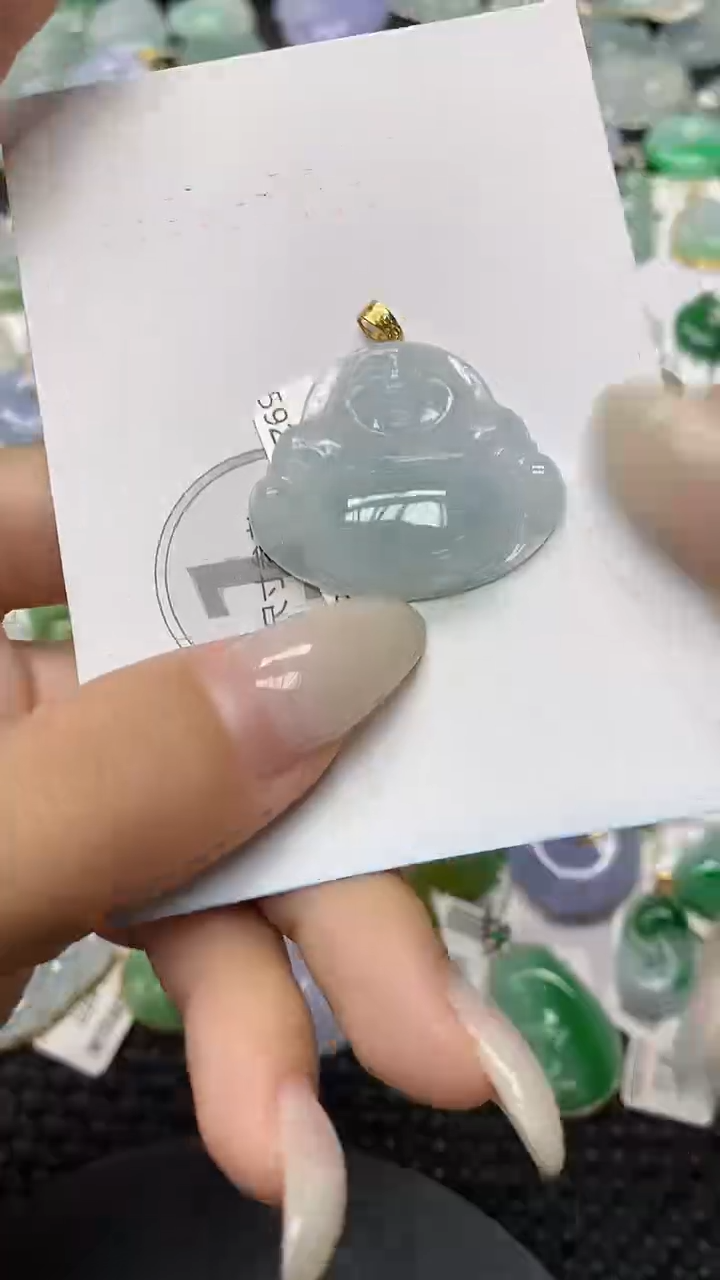 颈饰18K金镶嵌翡翠11111111111