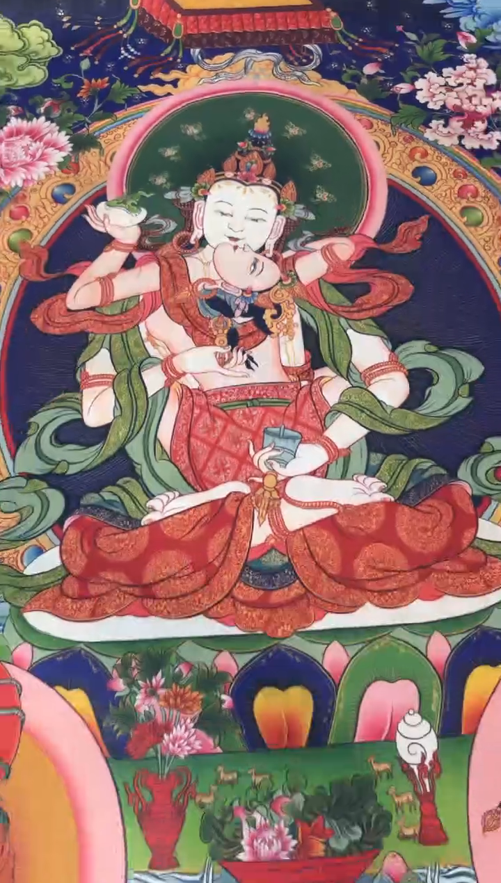 卷轴画龙妹的唐卡tk16