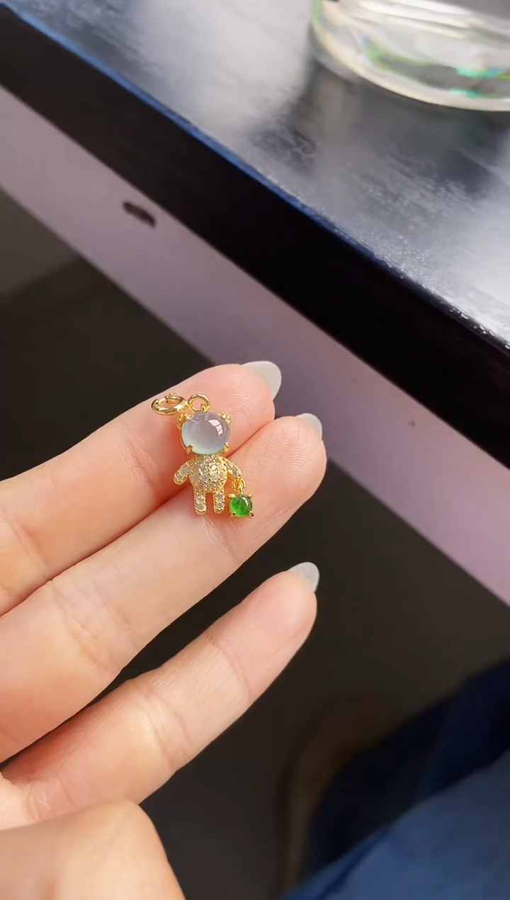 颈饰银S925镶嵌翡翠12