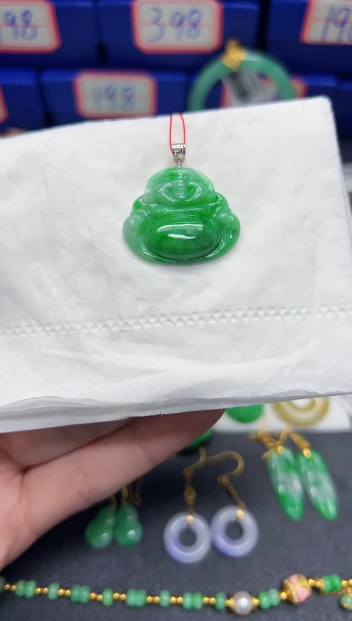 【闪购商品】翡翠颈饰18K金镶嵌Y缅料A货/支持复检/一件
