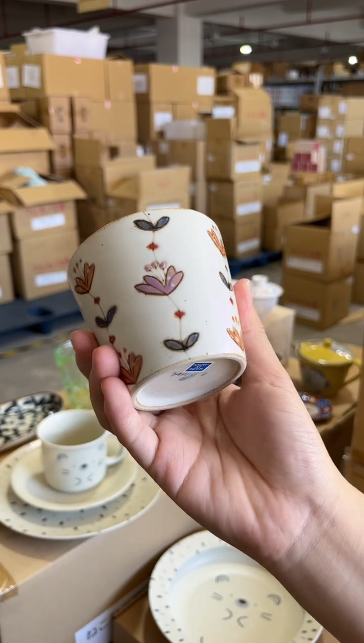 瓷片福利 花甜茶杯（赤）