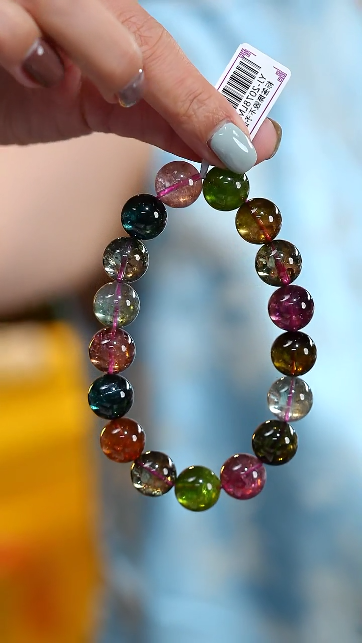 未镶嵌颈饰碧玺S54178多样性发一碧玺手串12mm