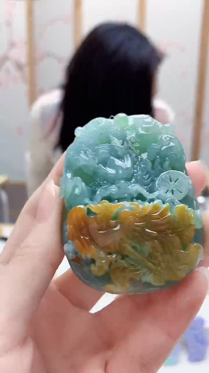 未镶嵌定制翡翠5160ry-毛货挂件54