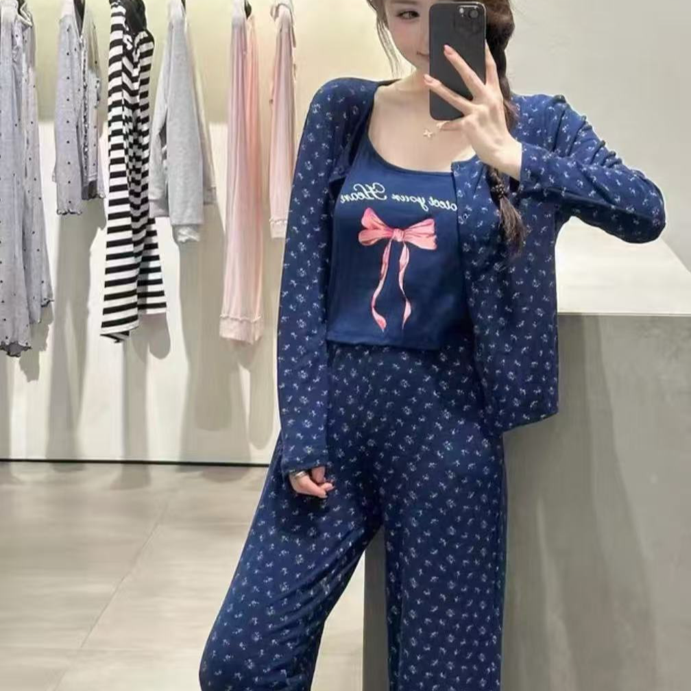 SIEOYJIEA/私迹大榕家大刘eva【仙气花卉】女款气质家居服睡衣