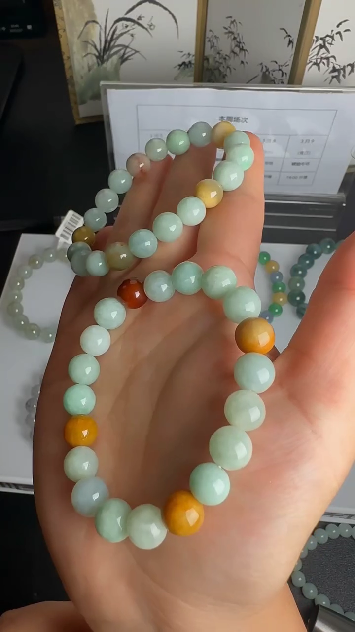 【闪购商品】翡翠手串未镶嵌WY0307014多样性发一