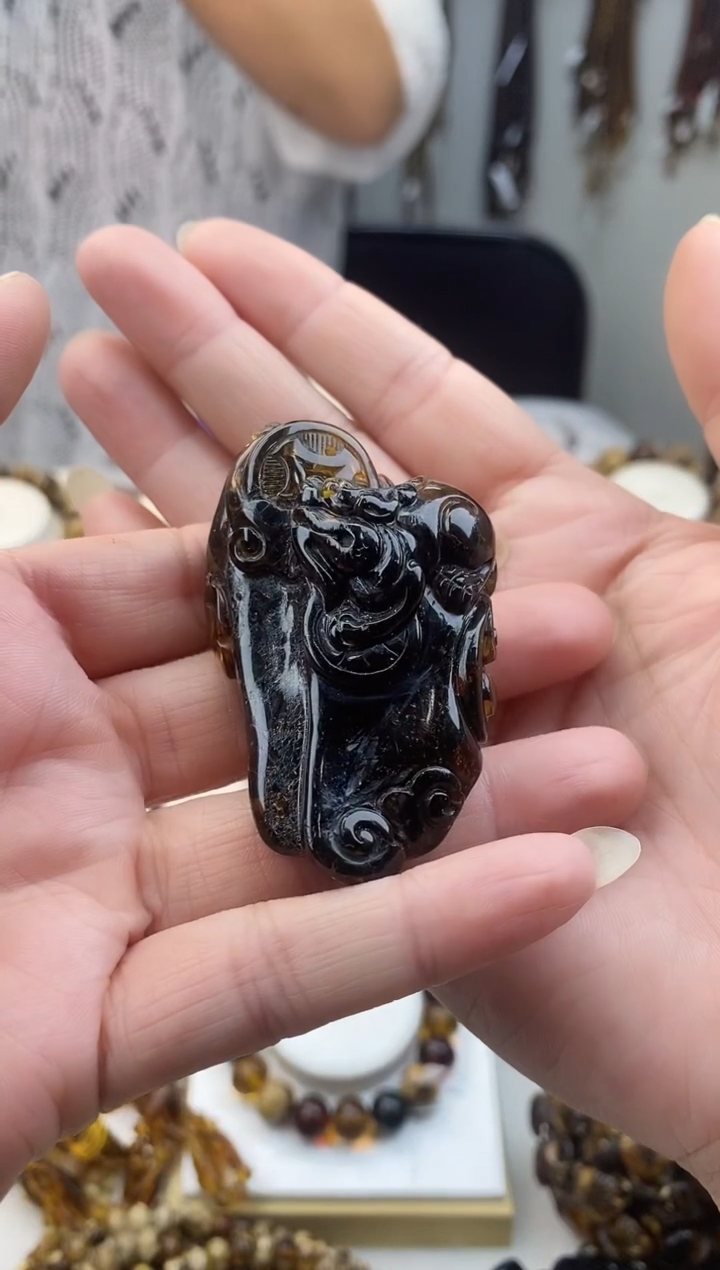 琥珀吊坠(不含链)未镶嵌琥珀