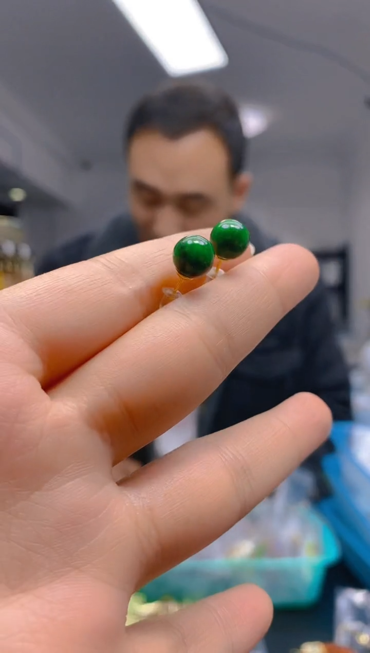 【闪购商品】翡翠耳饰合金028翡翠耳钉