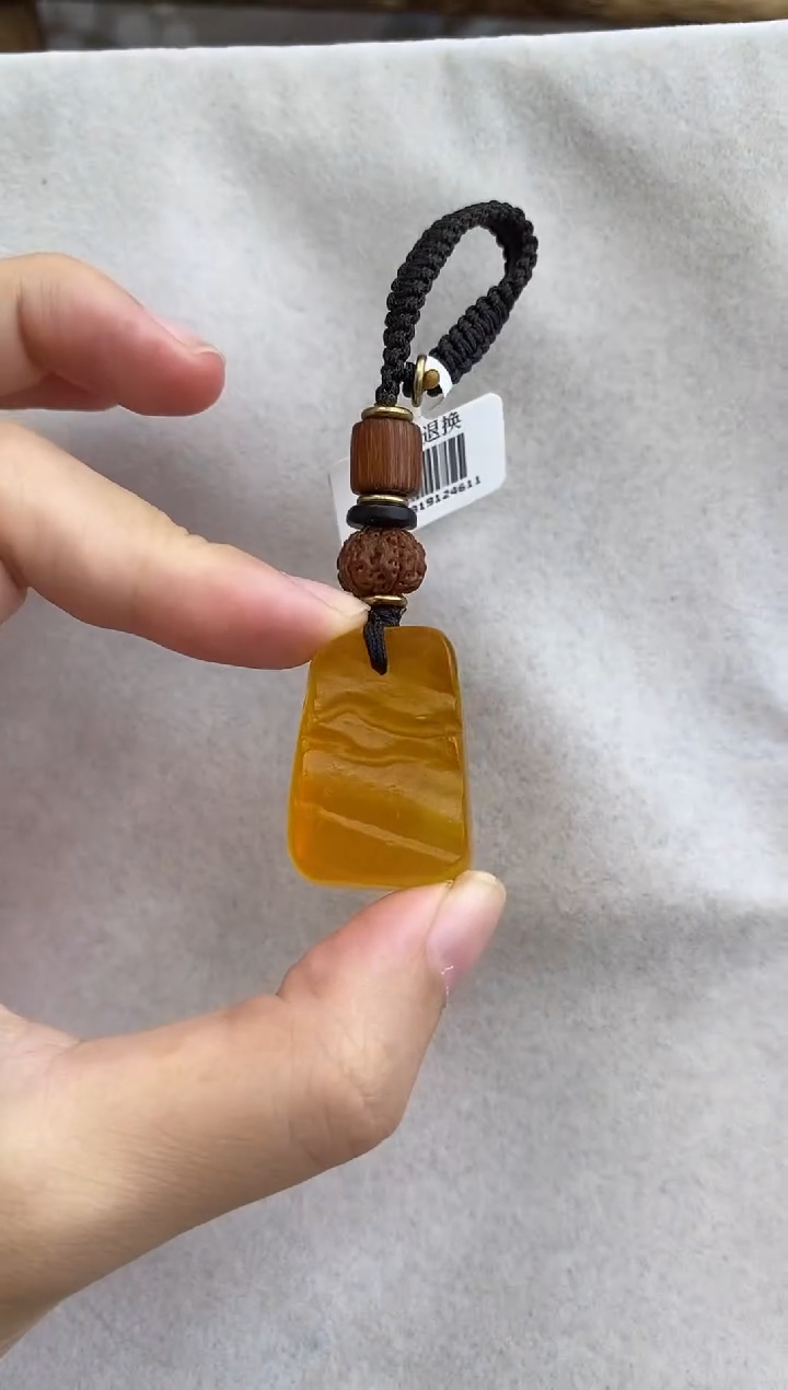 裸石琥珀未镶嵌10925010-钥匙扣