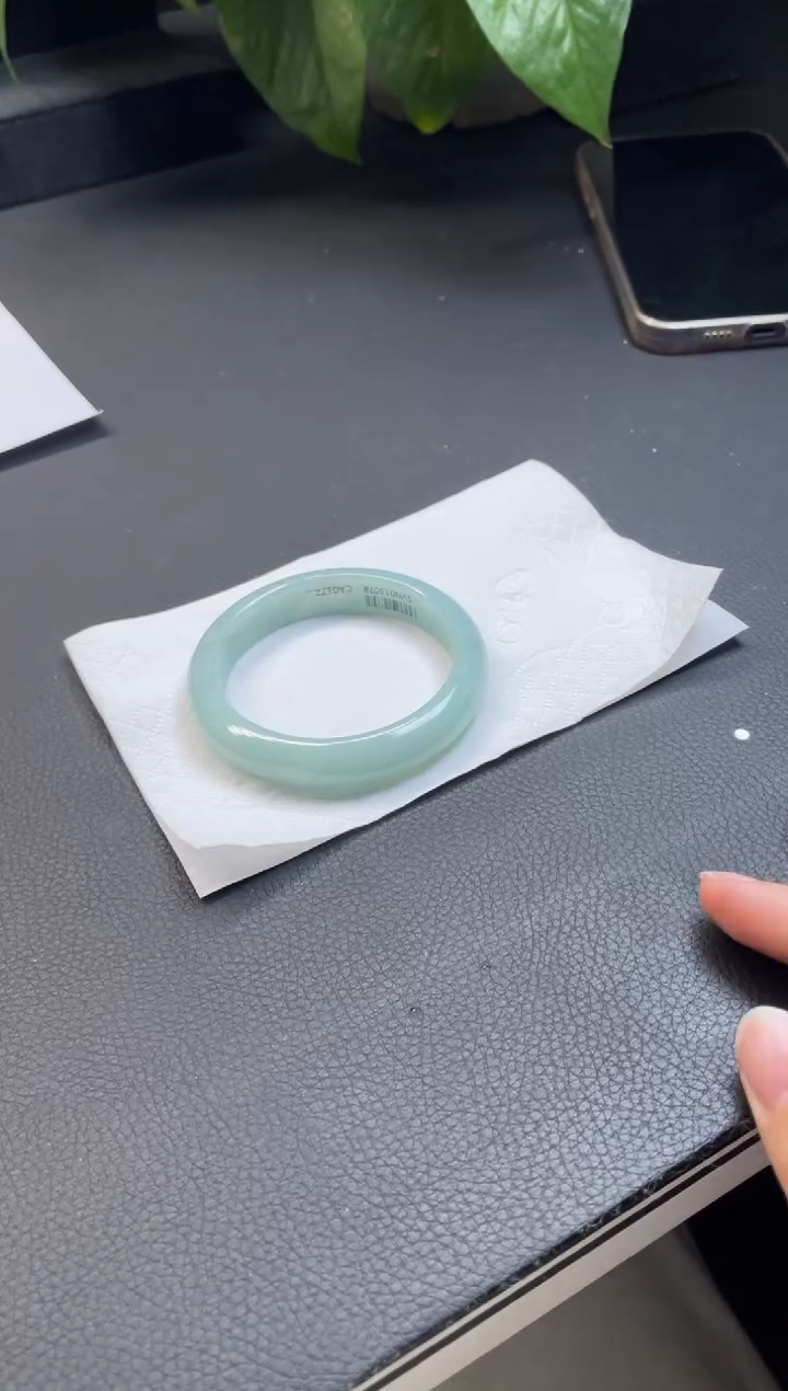 未镶嵌翡翠定制翡翠09#天然缅甸A货翡翠手镯53-54圈口