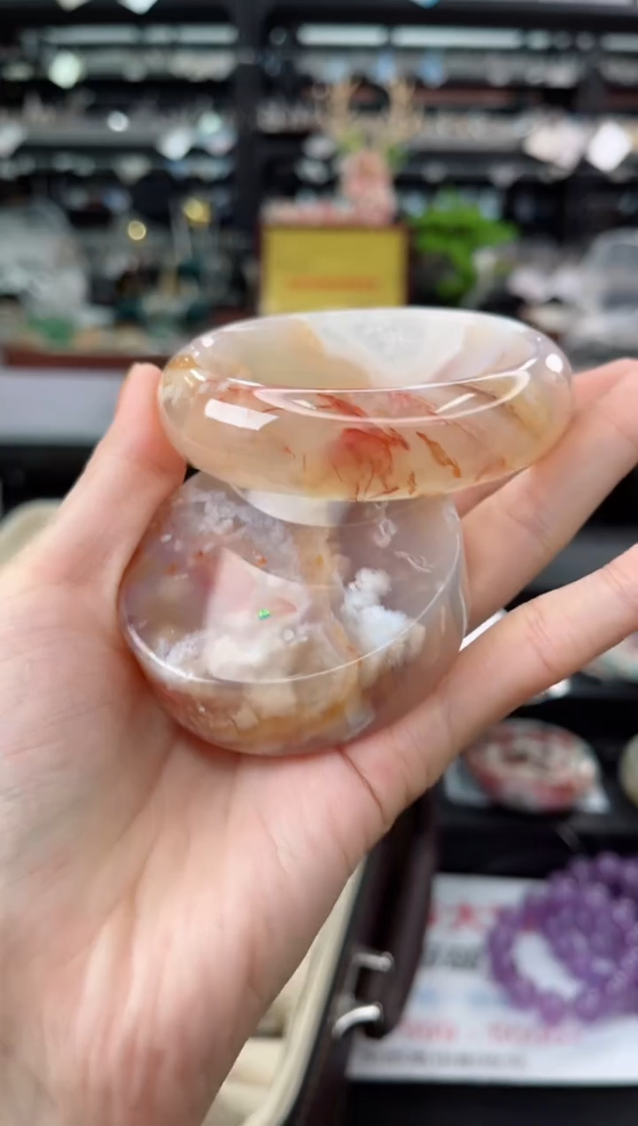 【闪购商品】石英质玉手镯未镶嵌61圈口（赠送镯心）6361