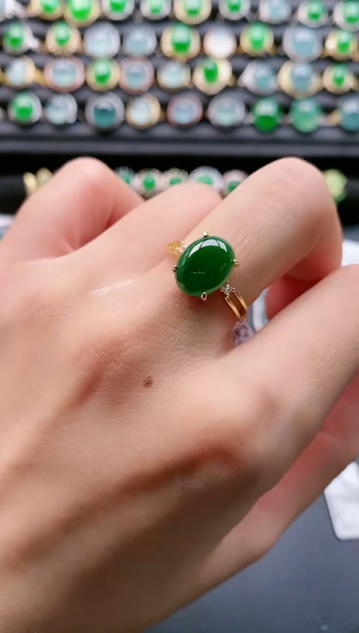 【闪购商品】翡翠戒指银S925镶嵌11111