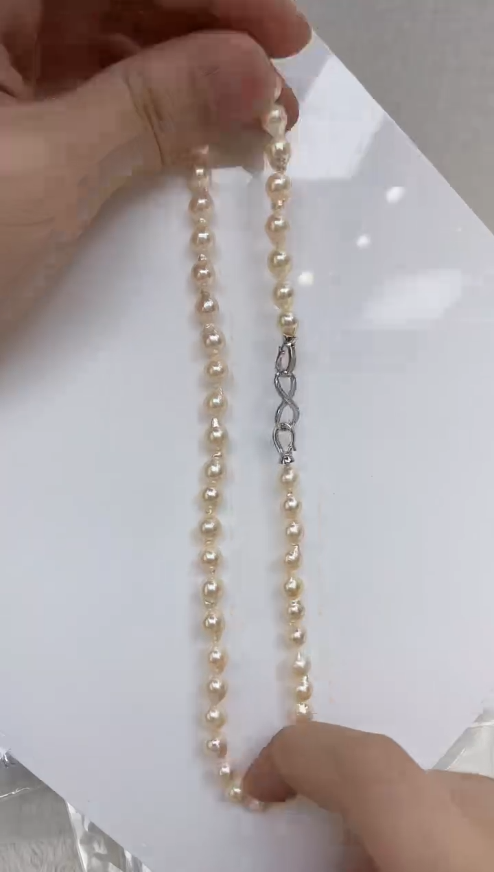 海水珍珠银S925镶嵌颈饰