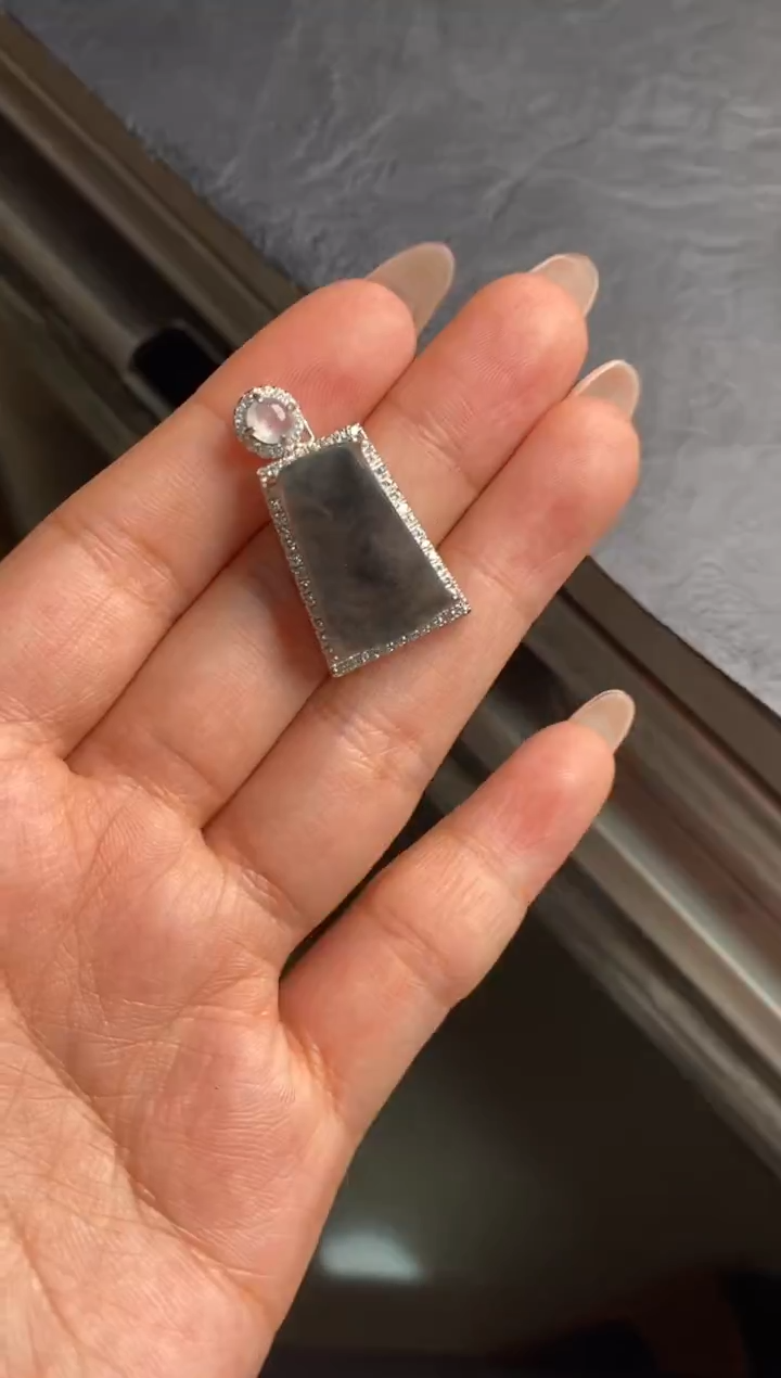 银S925镶嵌戒指翡翠天然A货翡翠