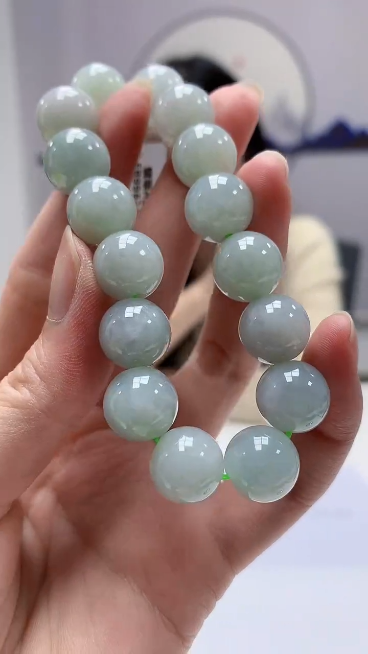 【闪购商品】定制翡翠未镶嵌0405zm-毛货手串44
