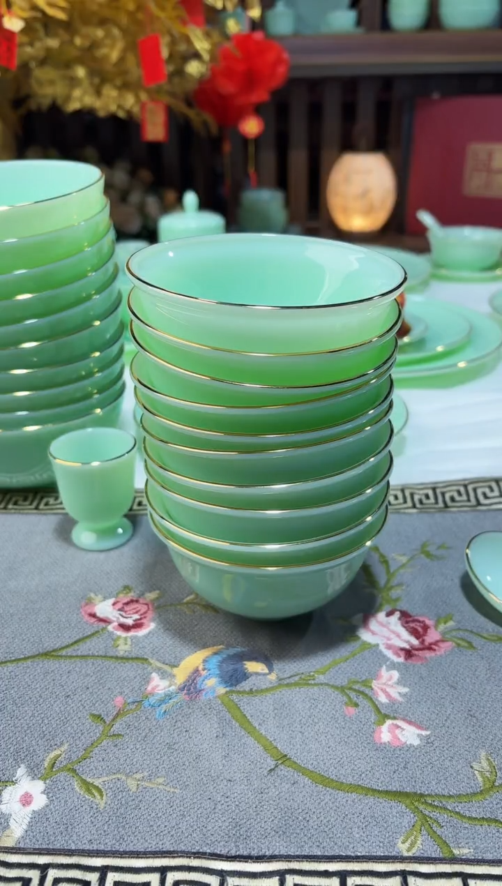 玉瓷 4.5英寸饭碗10个景德镇陶瓷