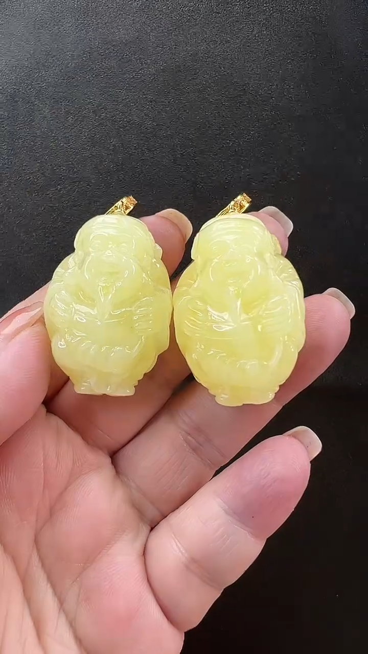 未镶嵌琥珀耳饰耳环