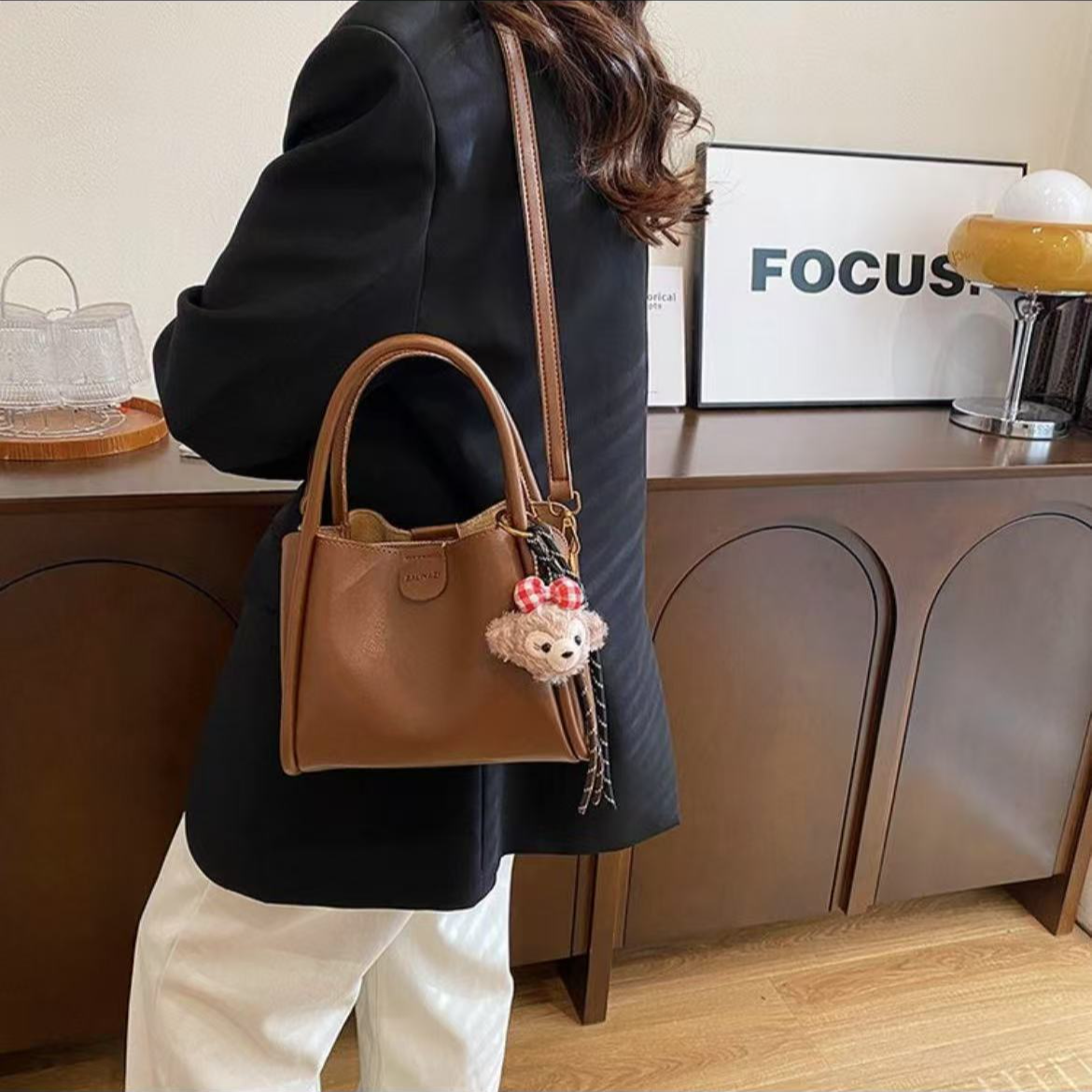 大容量手提菜篮子女包时尚斜挎高级感设计6017