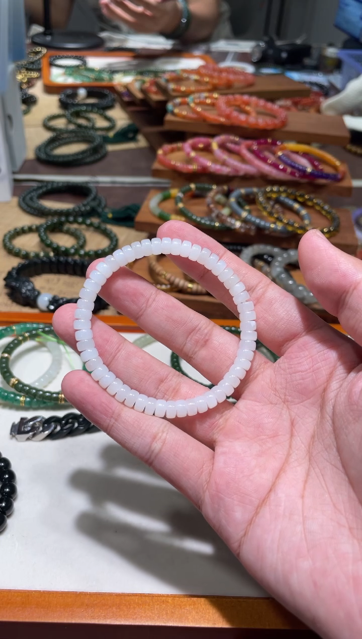 未镶嵌手串和田玉6mm和田玉白玉手串