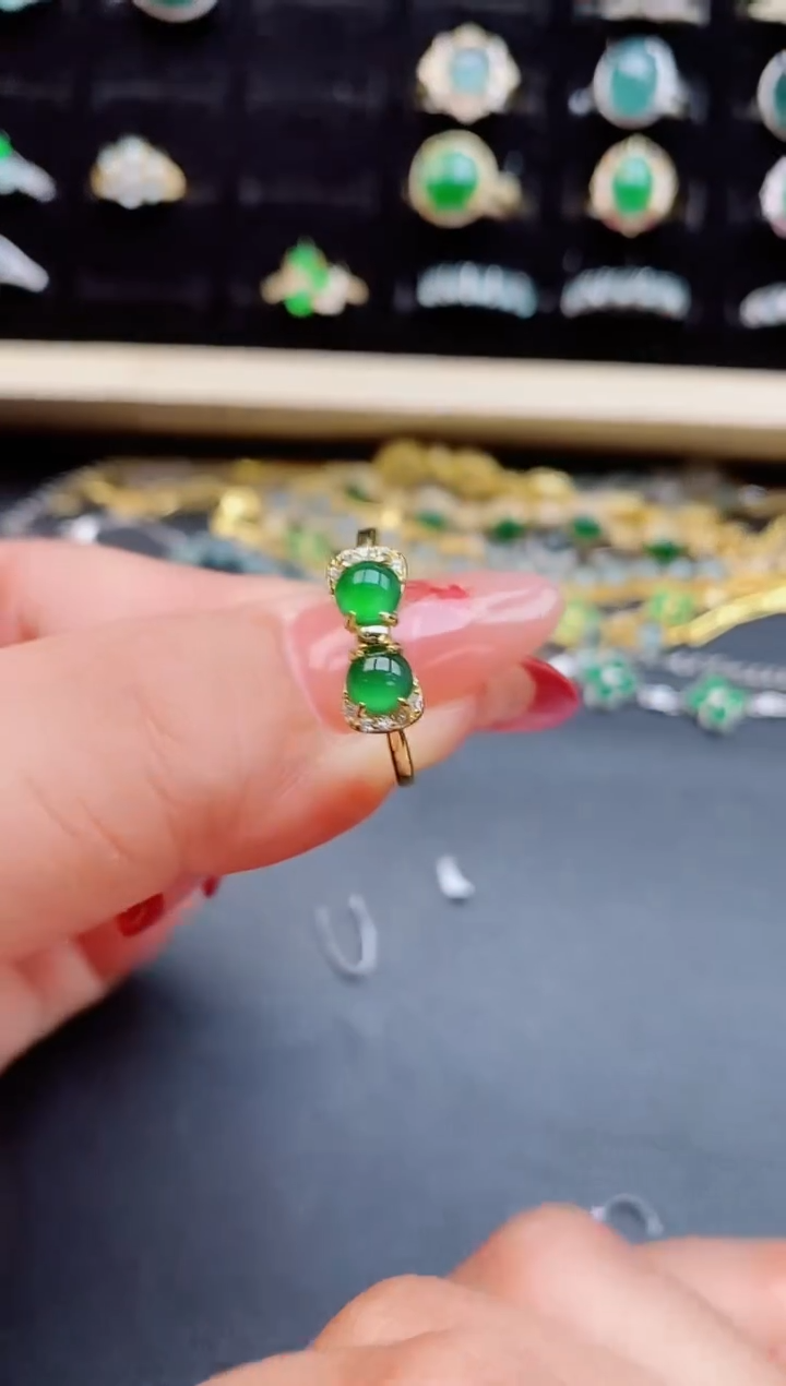 【闪购商品】翡翠戒指银S925镶嵌855050