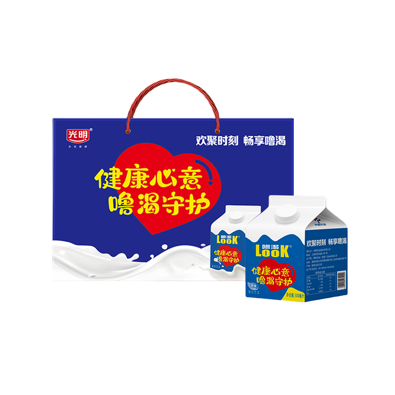 【光明酸奶商超同款】12盒300ml礼盒包装光明酸奶噜渴酸奶京东快递次日达益生菌酸奶光明乳业光明牛奶酸奶