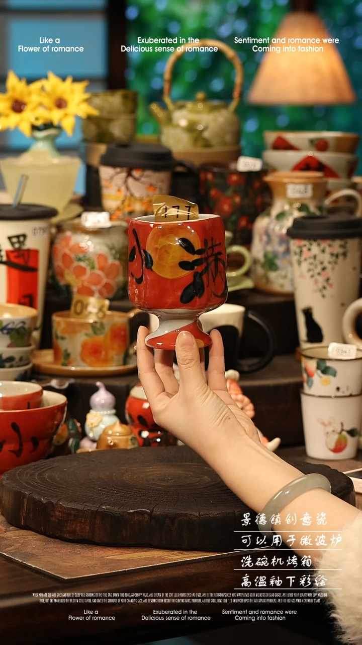 陶瓷景德镇高温釉下彩手工手绘款式@A0202@