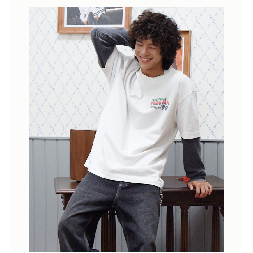 Hollister25秋季新款情侣重磅棉质印花短袖T恤男装女装323-5357