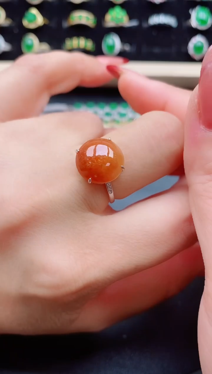 【闪购商品】翡翠戒指银S925镶嵌132131