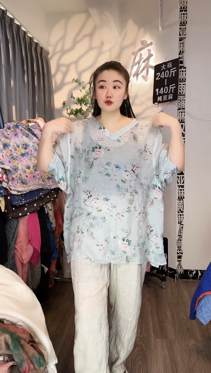 亚麻汉麻苎麻大码女装。