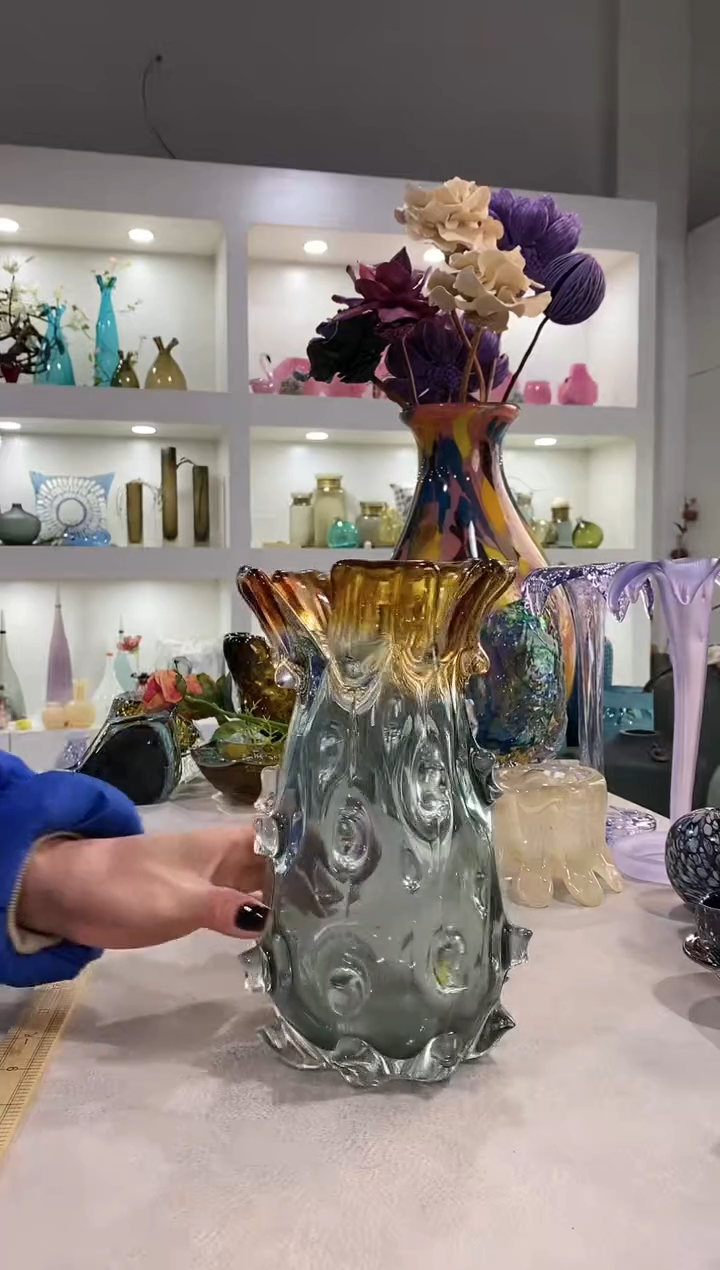 慕忆家手作琉璃花瓶瑕疵