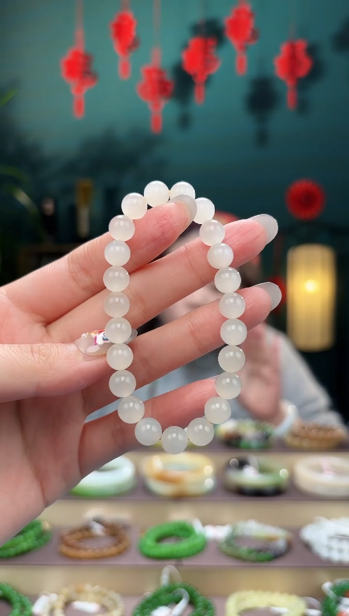 【闪购商品】和田玉手串未镶嵌卡8手串